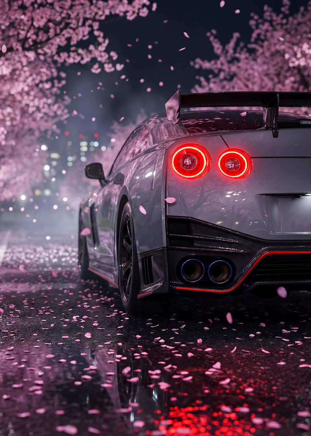 Nissan GT-R Nismo Blossoms metal poster artwork